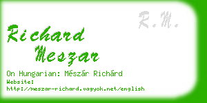 richard meszar business card